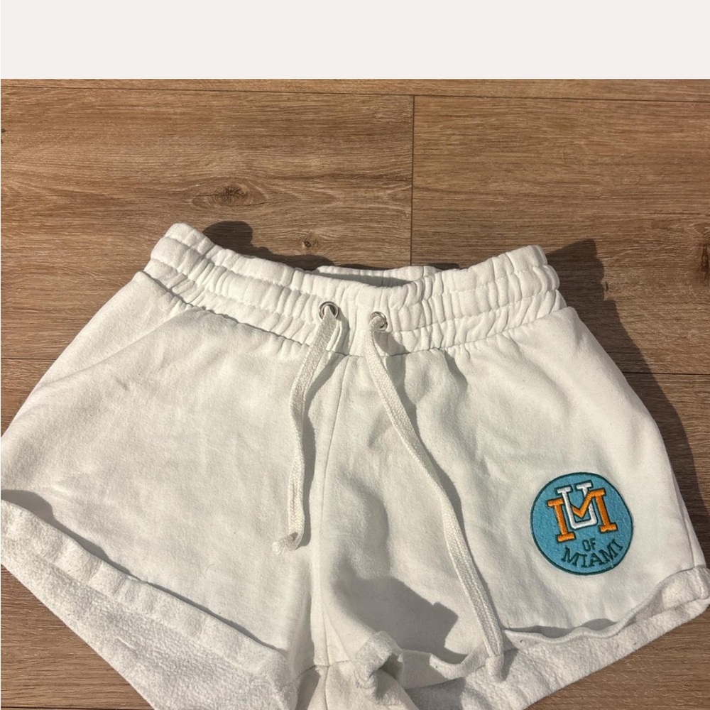 White Miami Logo Women's Shorts